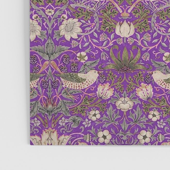 William Morris Strawberry Thief Purple Poster Gallery Image 3