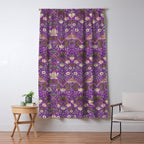 William Morris Strawberry Thief Purple Window Curtain Gallery Image 5