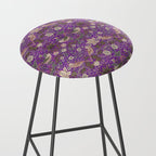 William Morris Strawberry Thief Purple Stool Gallery Image 2