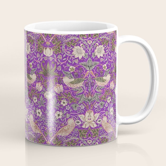 William Morris Strawberry Thief Purple Coffee Mug Gallery Image 1