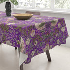 William Morris Strawberry Thief Purple Tablecloth Gallery Image 3