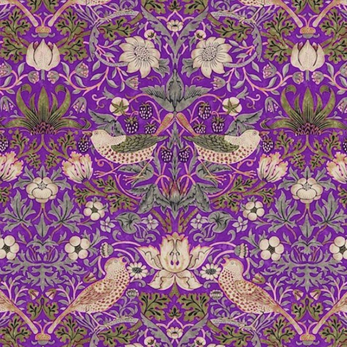 William Morris Strawberry Thief Purple Coffee Mug Gallery Image 2