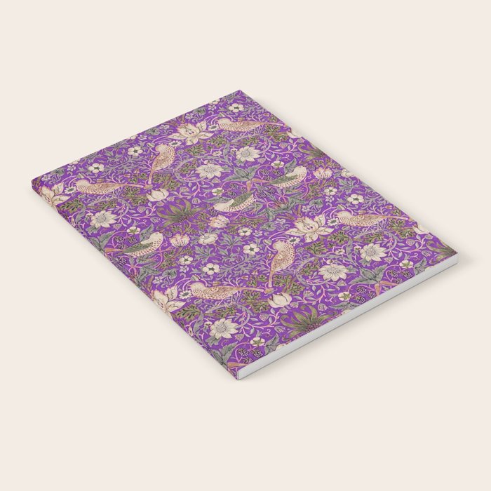 William Morris Strawberry Thief Purple Notebook Gallery Image 1