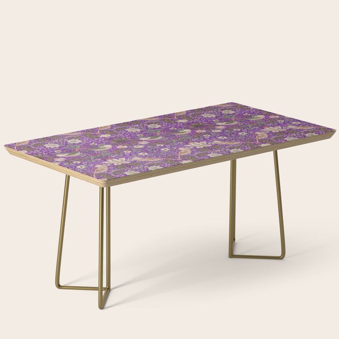 William Morris Strawberry Thief Purple Coffee Table Gallery Image 2