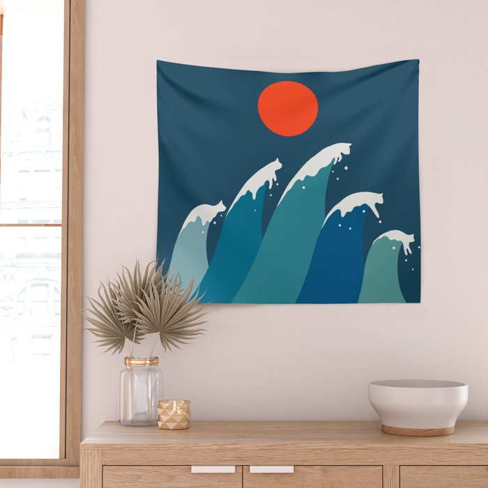 Cat Landscape 15 Wall Tapestry Gallery Image 2