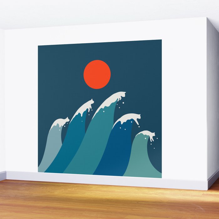 Cat Landscape 15 Wall Mural Gallery Image 2