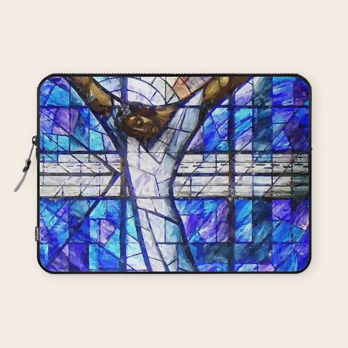 African American Portrait Painting of the Wales window at the 16th Street Baptist by Jeanpaul Ferro Laptop Sleeve Gallery Image 1