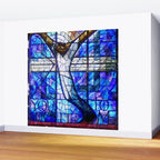 African American Portrait Painting of the Wales window at the 16th Street Baptist by Jeanpaul Ferro Wall Mural Gallery Image 2