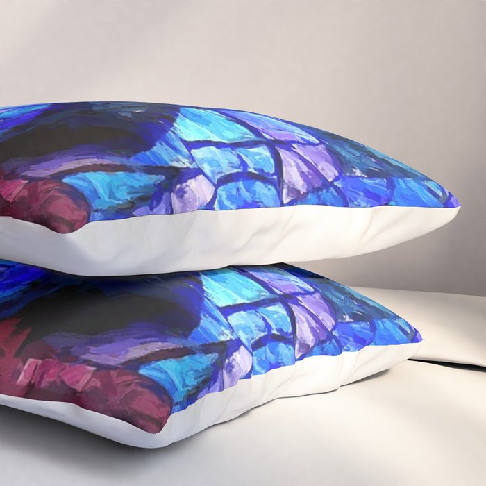 African American Portrait Painting of the Wales window at the 16th Street Baptist by Jeanpaul Ferro Pillow Sham Gallery Image 3