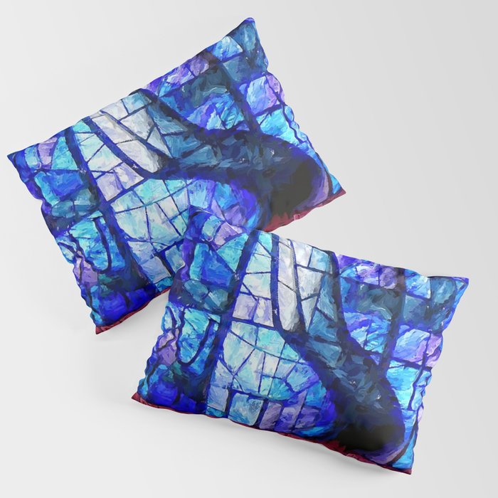 African American Portrait Painting of the Wales window at the 16th Street Baptist by Jeanpaul Ferro Pillow Sham Gallery Image 1