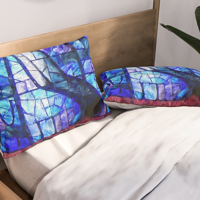 African American Portrait Painting of the Wales window at the 16th Street Baptist by Jeanpaul Ferro Pillow Sham Gallery Image 2