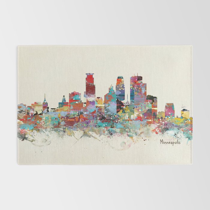 Minneapolis Minnesota skyline Rug Gallery Image 2