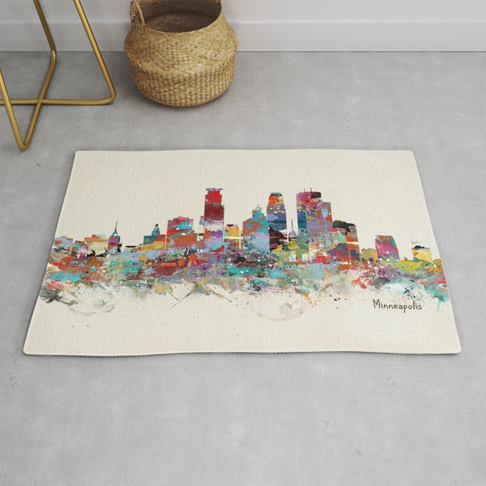 Minneapolis Minnesota skyline Rug Gallery Image 1