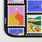 Colorful nature landscape post card stamp pattern Laptop Sleeve Gallery Image 3