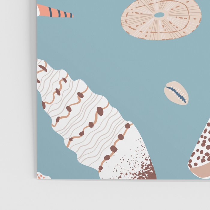 Vintage sea shell flat illustration pattern Poster Gallery Image 3