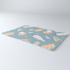 Vintage sea shell flat illustration pattern Rug Gallery Image 3