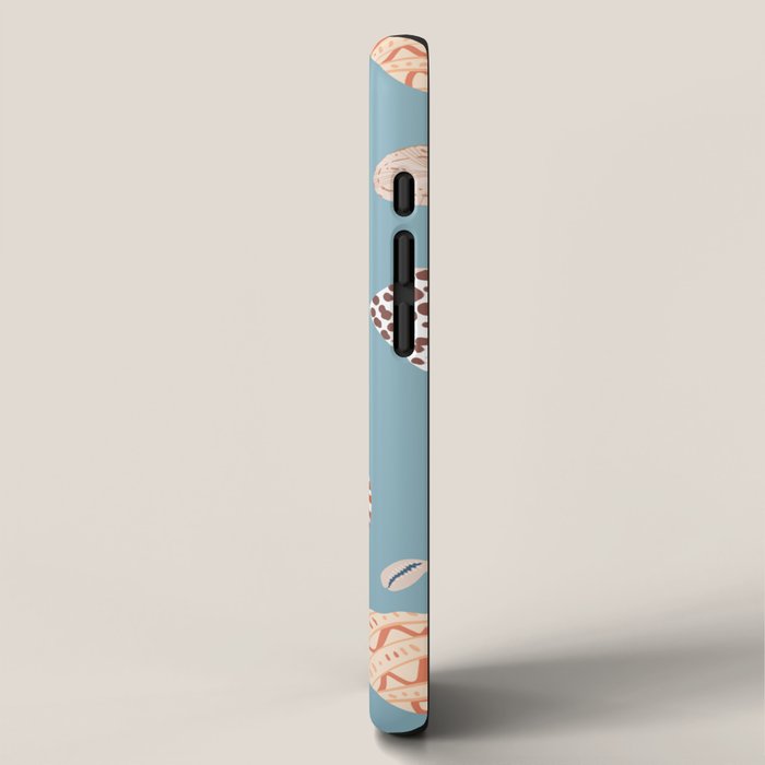 Vintage sea shell flat illustration pattern iPhone Case Gallery Image 2