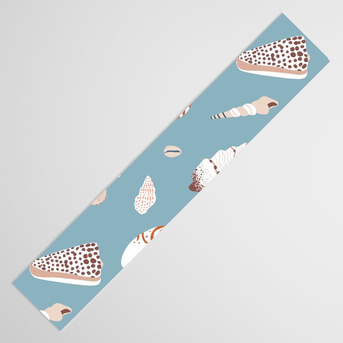 Vintage sea shell flat illustration pattern Table Runner Gallery Image 3