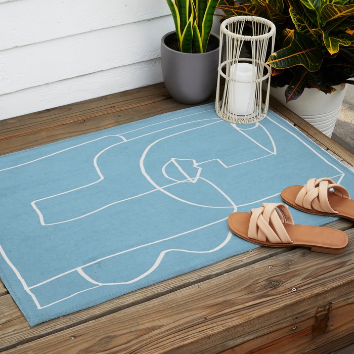 Abstract line art 38 Outdoor Rug Gallery Image 2