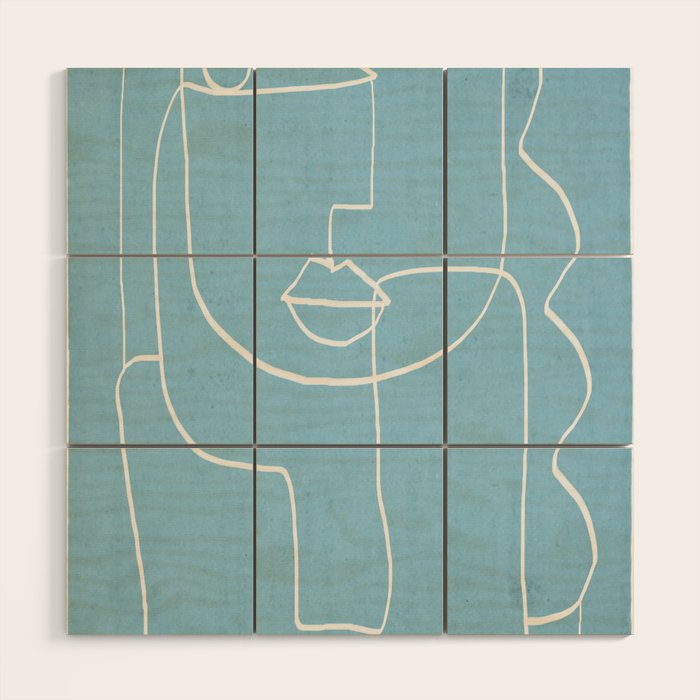 Abstract line art 38 Wood Wall Art Gallery Image 1