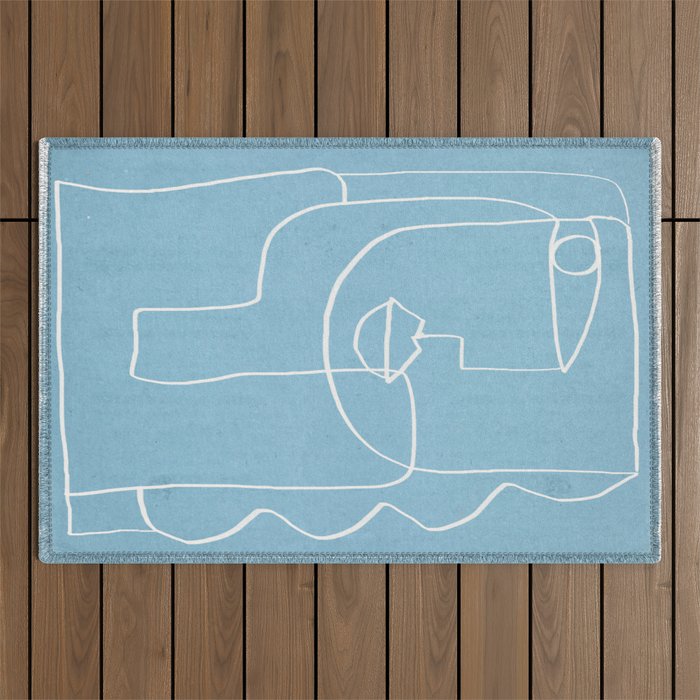 Abstract line art 38 Outdoor Rug Gallery Image 1