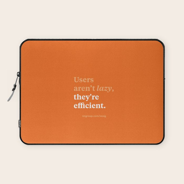 Users aren't lazy, they're efficient Laptop Sleeve Gallery Image 1