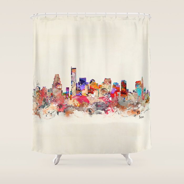 boston city massachusetts Shower Curtain Gallery Image 1