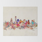 boston city massachusetts Throw Blanket Gallery Image 2