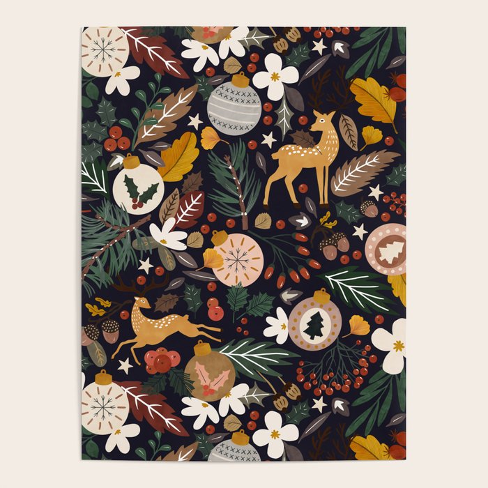 Christmas night forest 10 Poster Gallery Image 4