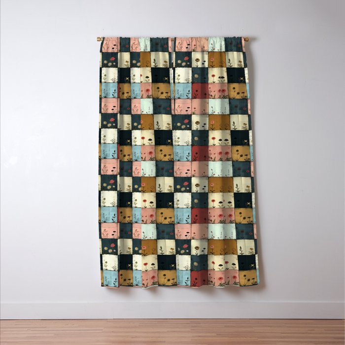 Vintage Floral Patchwork Charm Window Curtain Gallery Image 3