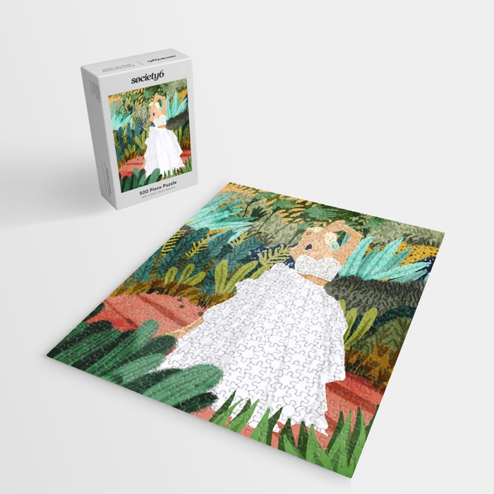 Forest Bride | Jungle Wedding Painting | Travel Solo | Blonde Woman Dancing Joy Jigsaw Puzzle Gallery Image 2