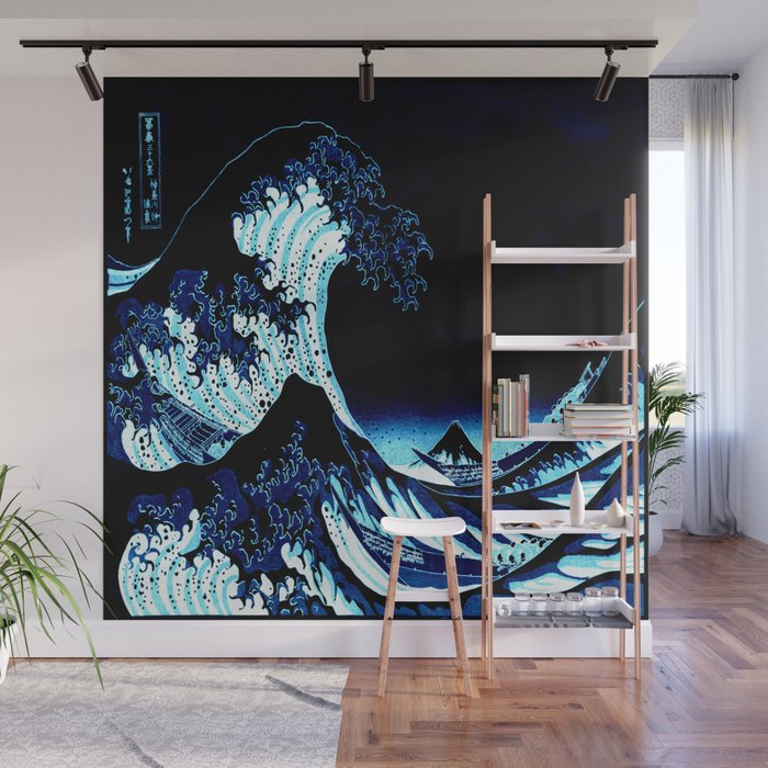 Midnight Great Wave: Enigmatic Depths Wall Mural Gallery Image 1