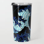 Midnight Great Wave: Enigmatic Depths Travel Mug Gallery Image 3