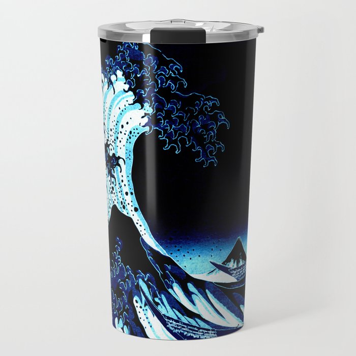 Midnight Great Wave: Enigmatic Depths Travel Mug Gallery Image 1