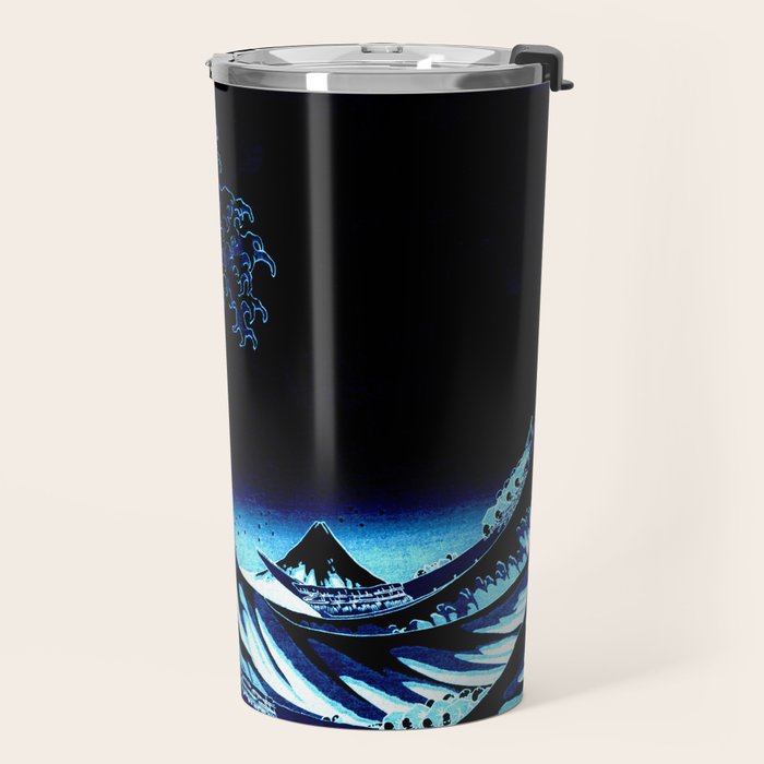 Midnight Great Wave: Enigmatic Depths Travel Mug Gallery Image 2
