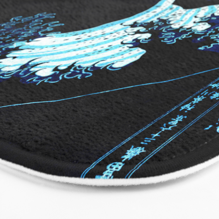 Midnight Great Wave: Enigmatic Depths Bath Mat Gallery Image 3