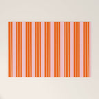 Playful Orange and Pink Stripe Welcome Mat Gallery Image 1