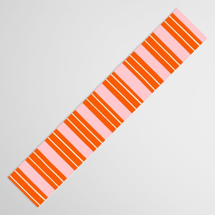 Playful Orange and Pink Stripe Table Runner Gallery Image 3