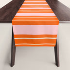 Playful Orange and Pink Stripe Table Runner Gallery Image 1