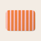 Playful Orange and Pink Stripe Bath Mat Gallery Image 1