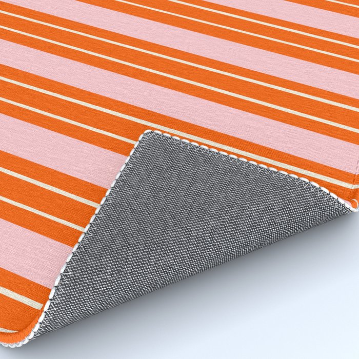 Playful Orange and Pink Stripe Rug Gallery Image 4