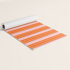 Playful Orange and Pink Stripe Yoga Mat Gallery Image 2