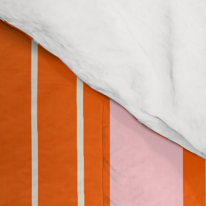 Playful Orange and Pink Stripe Comforter Gallery Image 4