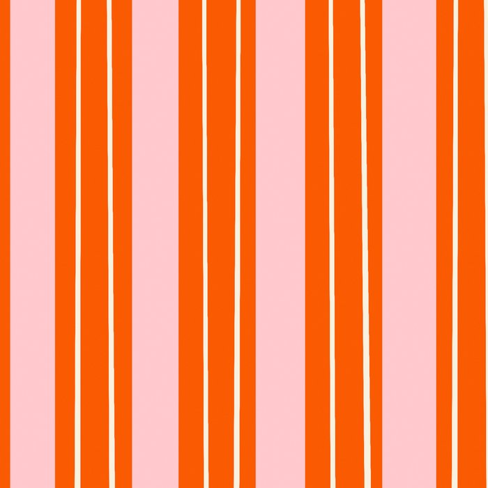 Playful Orange and Pink Stripe Coffee Mug Gallery Image 2