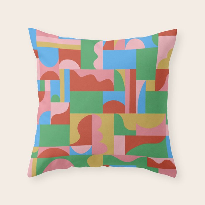 Joy mosaic Throw Pillow Gallery Image 6