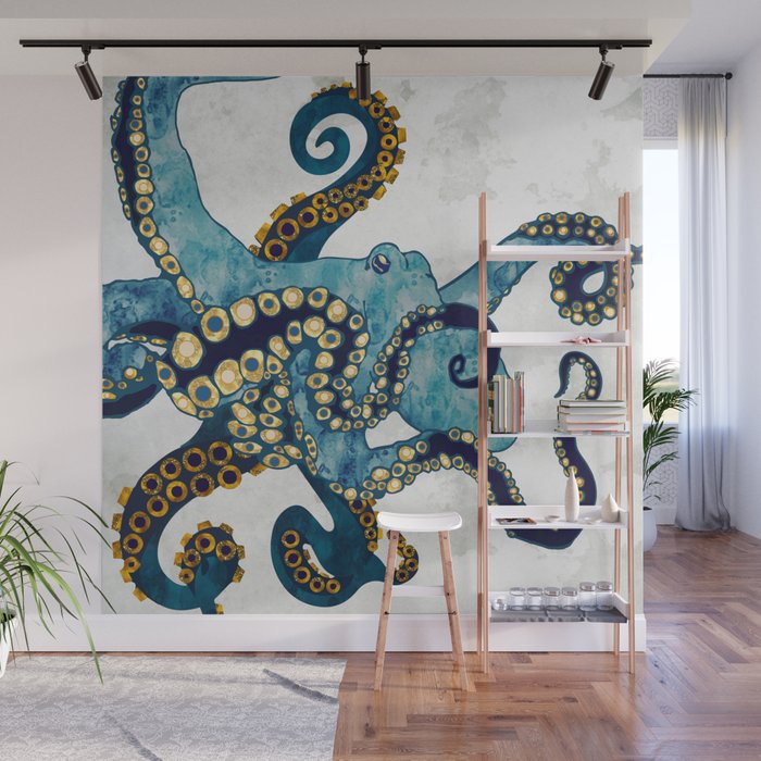 Metallic Octopus VI Wall Mural Gallery Image 1