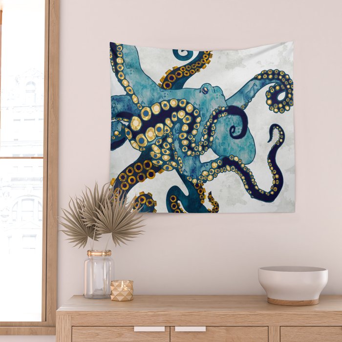 Metallic Octopus VI Wall Tapestry Gallery Image 2