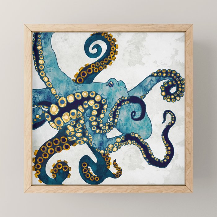 Metallic Octopus VI Mini Art Print Gallery Image 1