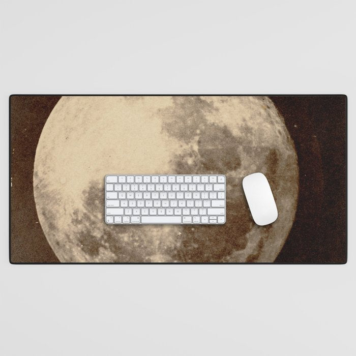Antique Photo Of The Moon Desk Mat Gallery Image 1