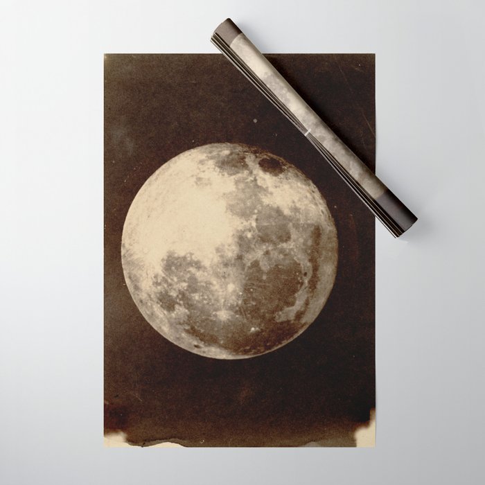Antique Photo Of The Moon Wrapping Paper Gallery Image 1